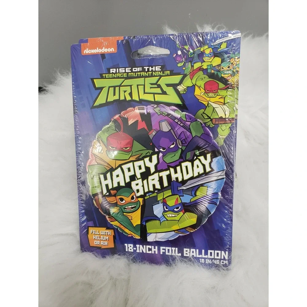 2‎ NINJA TURTLE Happy Birthday Foil Helium Balloon 18 Inch Boy Decorations